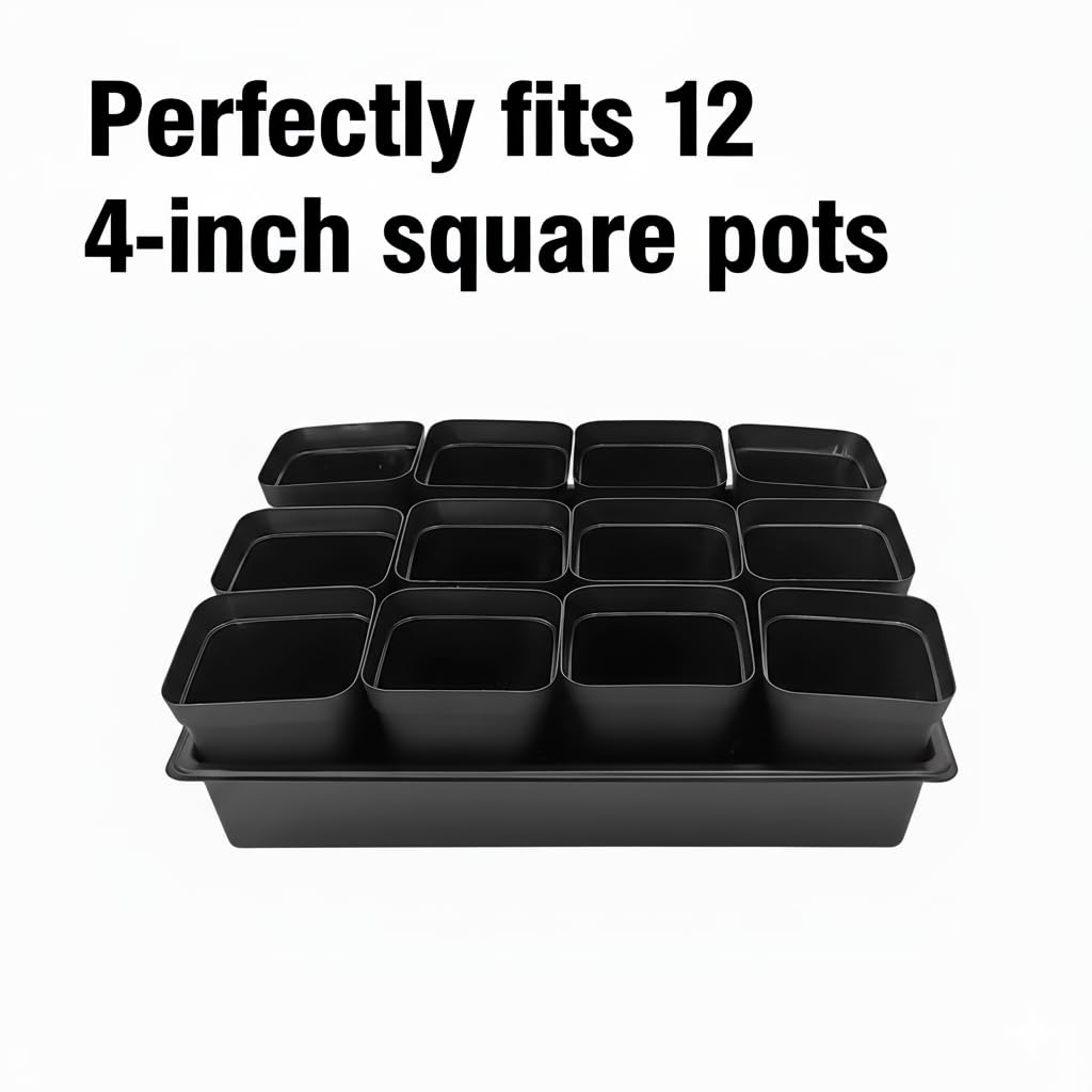 RooTrimmer trays stacked for compact storage and easy transport between benches