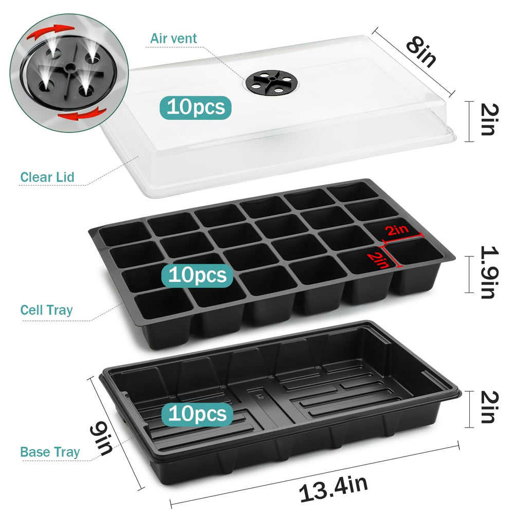 RooTrimmer stacked trays demonstrating compact storage and season-to-season reuse