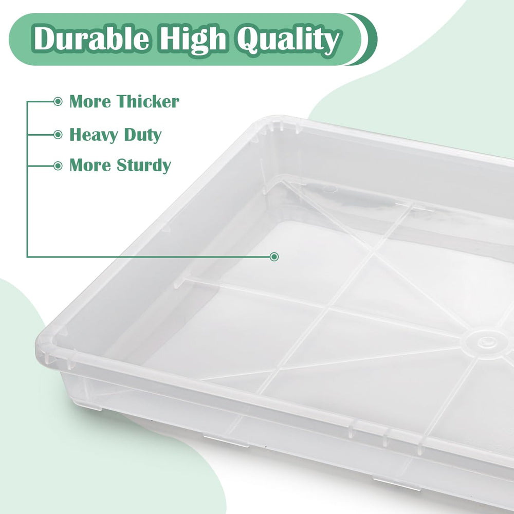 RooTrimmer stacked trays showing space-saving storage between uses