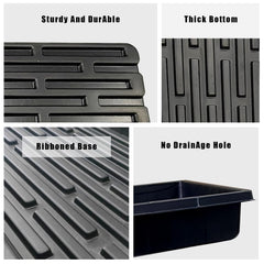 RooTrimmer stacked trays demonstrating space-saving reusable storage