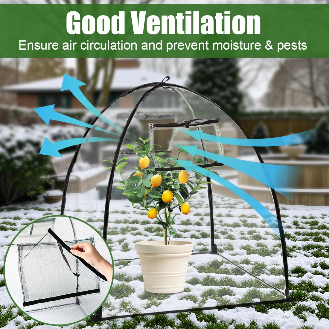 RooTrimmer two cloches folded flat for compact off-season storage benefit