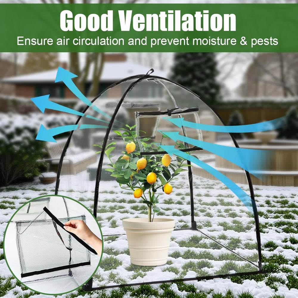 RooTrimmer two cloches folded flat for compact off-season storage benefit