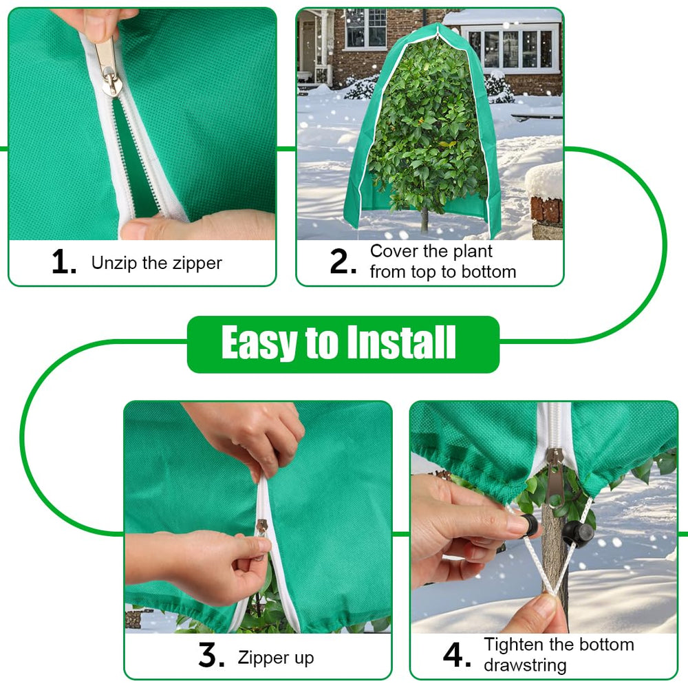 RooTrimmer zipper detail open for watering and quick access