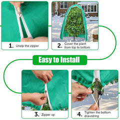 RooTrimmer zipper detail open for watering and quick access