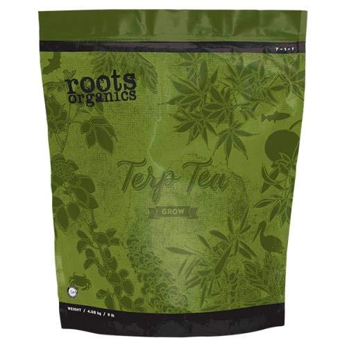 Roots Organics Terp Tea Grow being agitated in bucket for even reservoir dosing