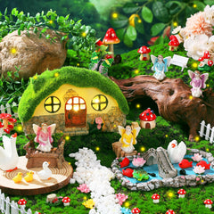 Roowest front view mushroom house showing realistic texture and inviting glow