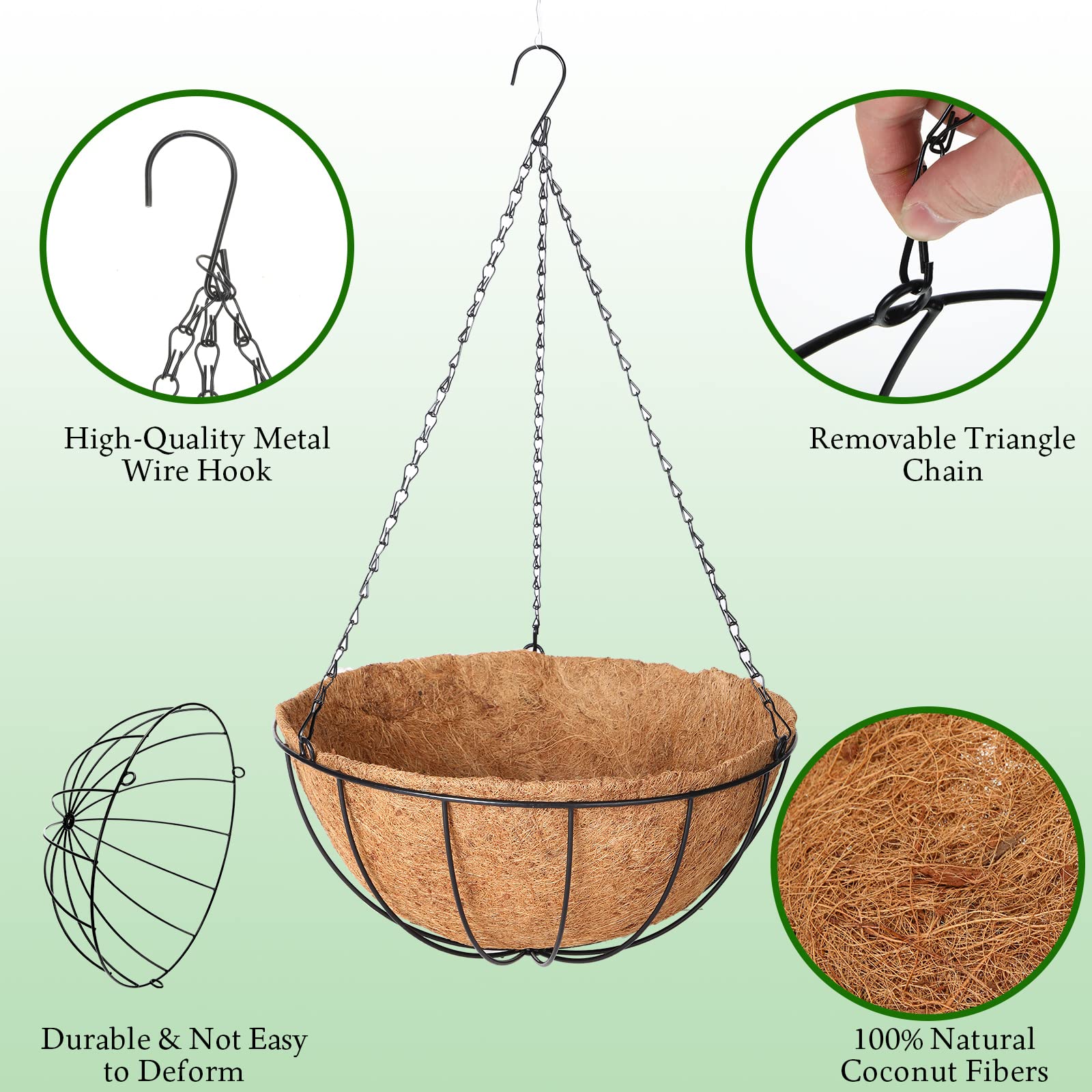 Roowest hanging basket beside ruler for clear size and scale reference and planting capacity
