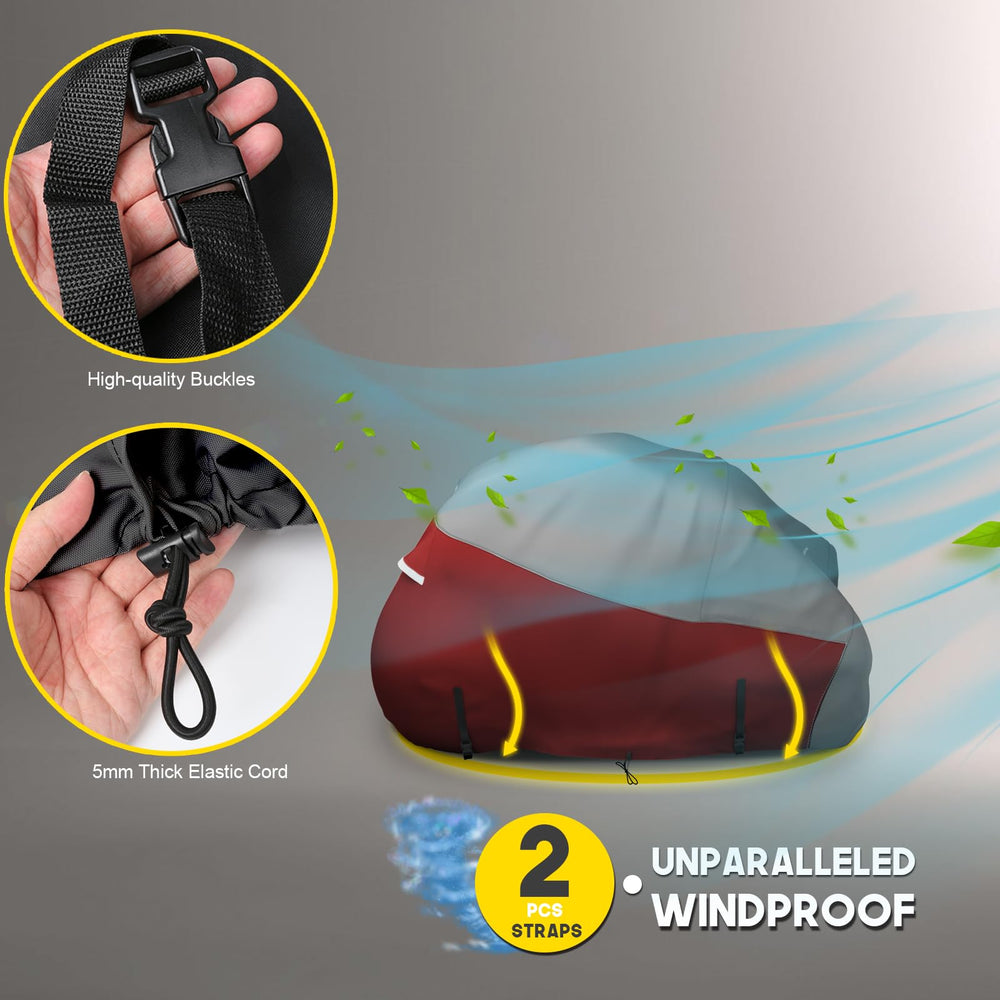 Rosefray buckle and strap securing cover against wind