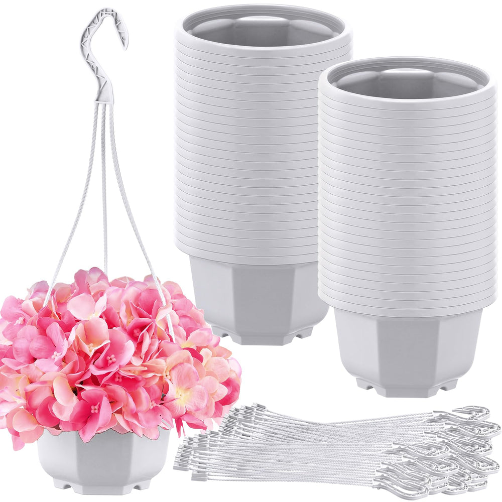 Roshtia front view of full 50-pack showing pots and hooks, neat bulk storage benefit