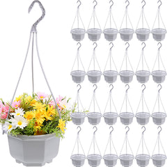 Roshtia front view of white hanging planter showing clean silhouette and versatile display
