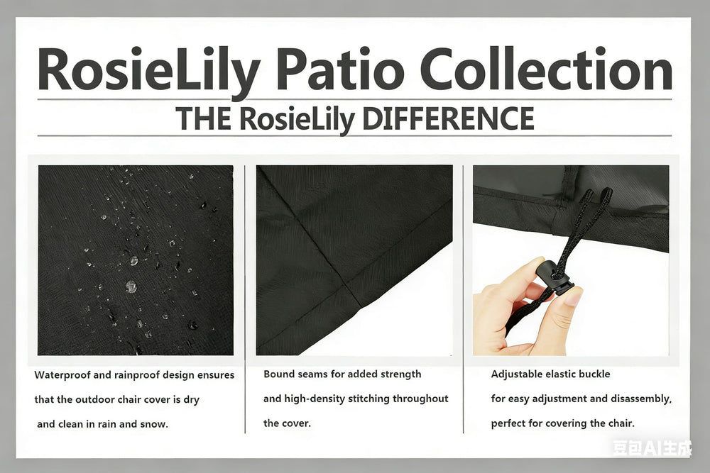RosieLily folded cover stored compactly for off-season convenience