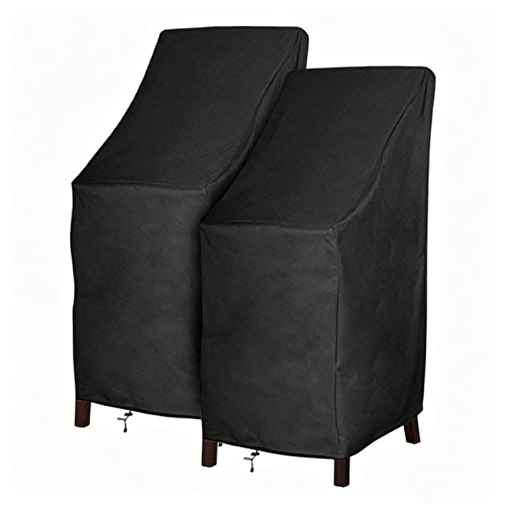 RosieLily front view of cover protecting a high-back patio chair, keeps seating dry