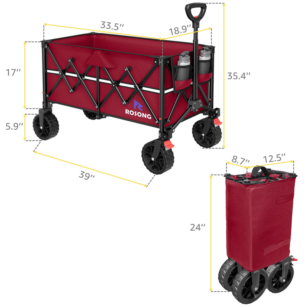 ROSONG collapsed flat in a car trunk highlighting compact storage benefit