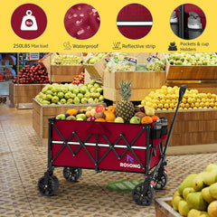 ROSONG large all-terrain wheel and axle for smoother towing over varied ground