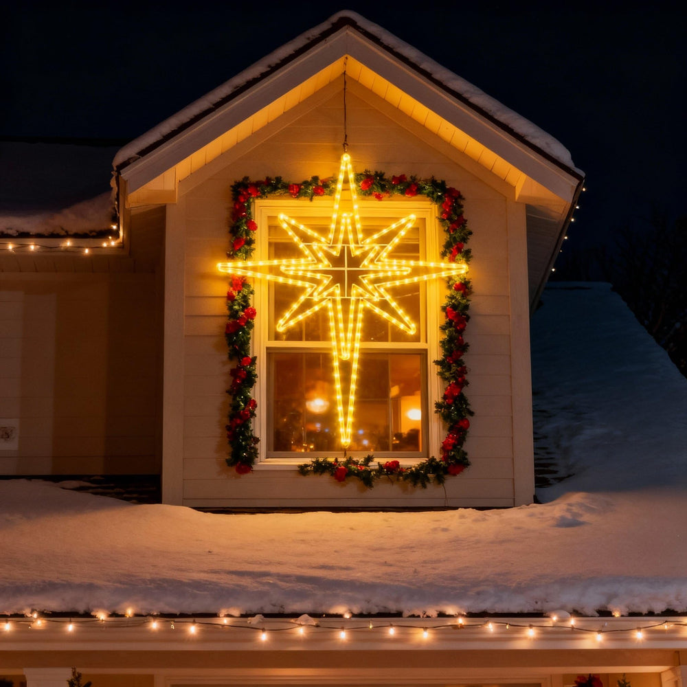 Rossesay Bethlehem Star iron frame close-up highlighting durable construction and longevity