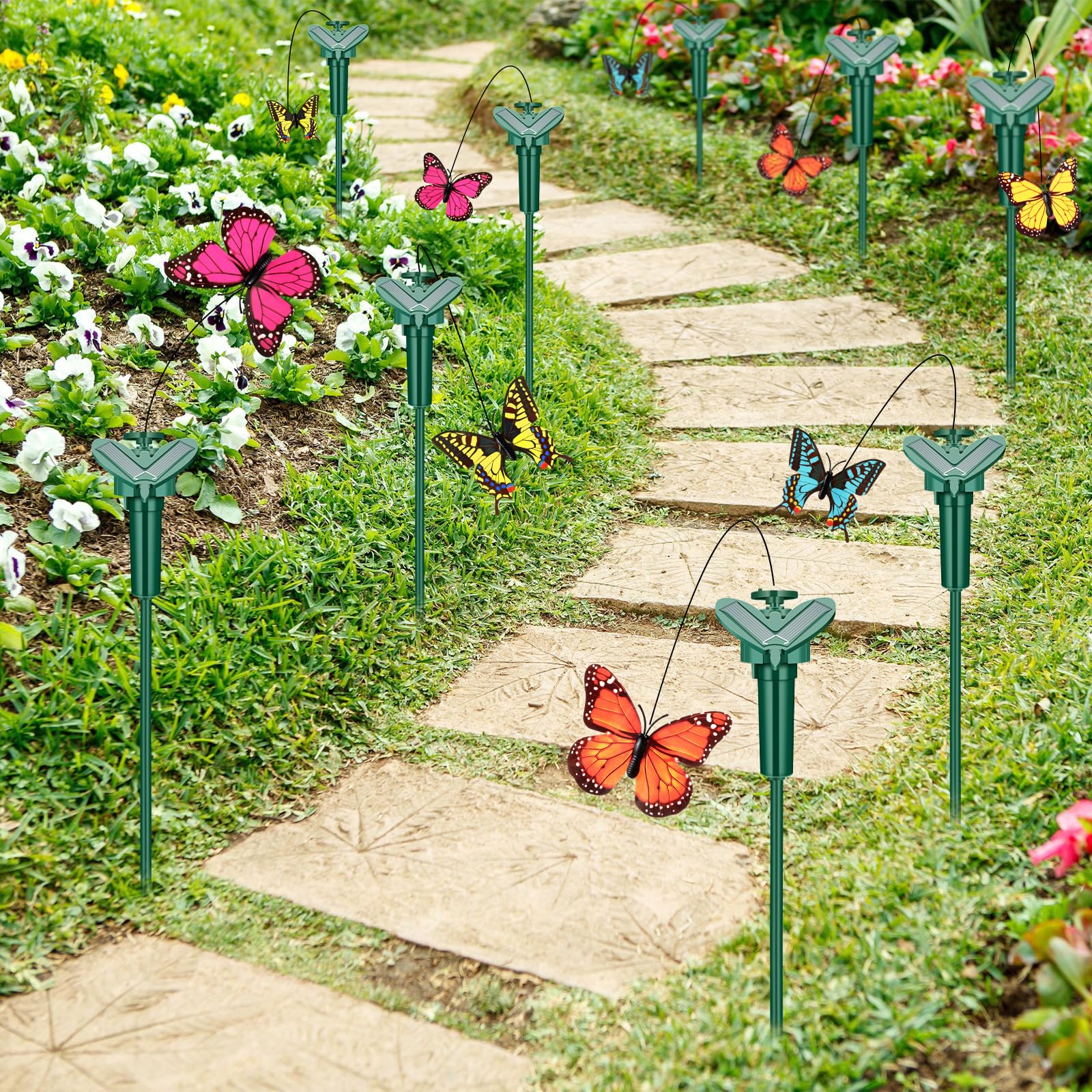 Rossesay clustered butterflies as a garden centerpiece creating whimsical visual interest
