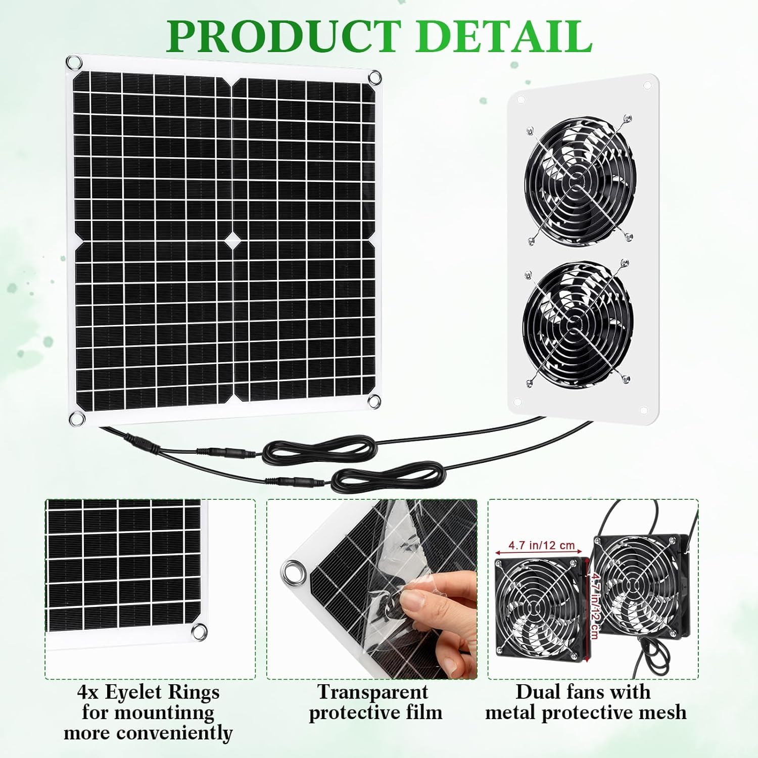 Rossesay metal mesh guard over fan blades for safety and debris protection