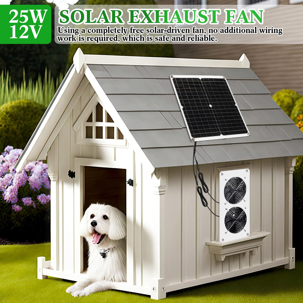 Rossesay dual fans installed in a chicken coop improving ventilation and comfort