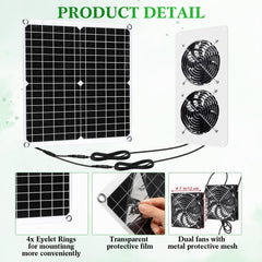 Rossesay solar panel mounted on roof producing power for daytime ventilation