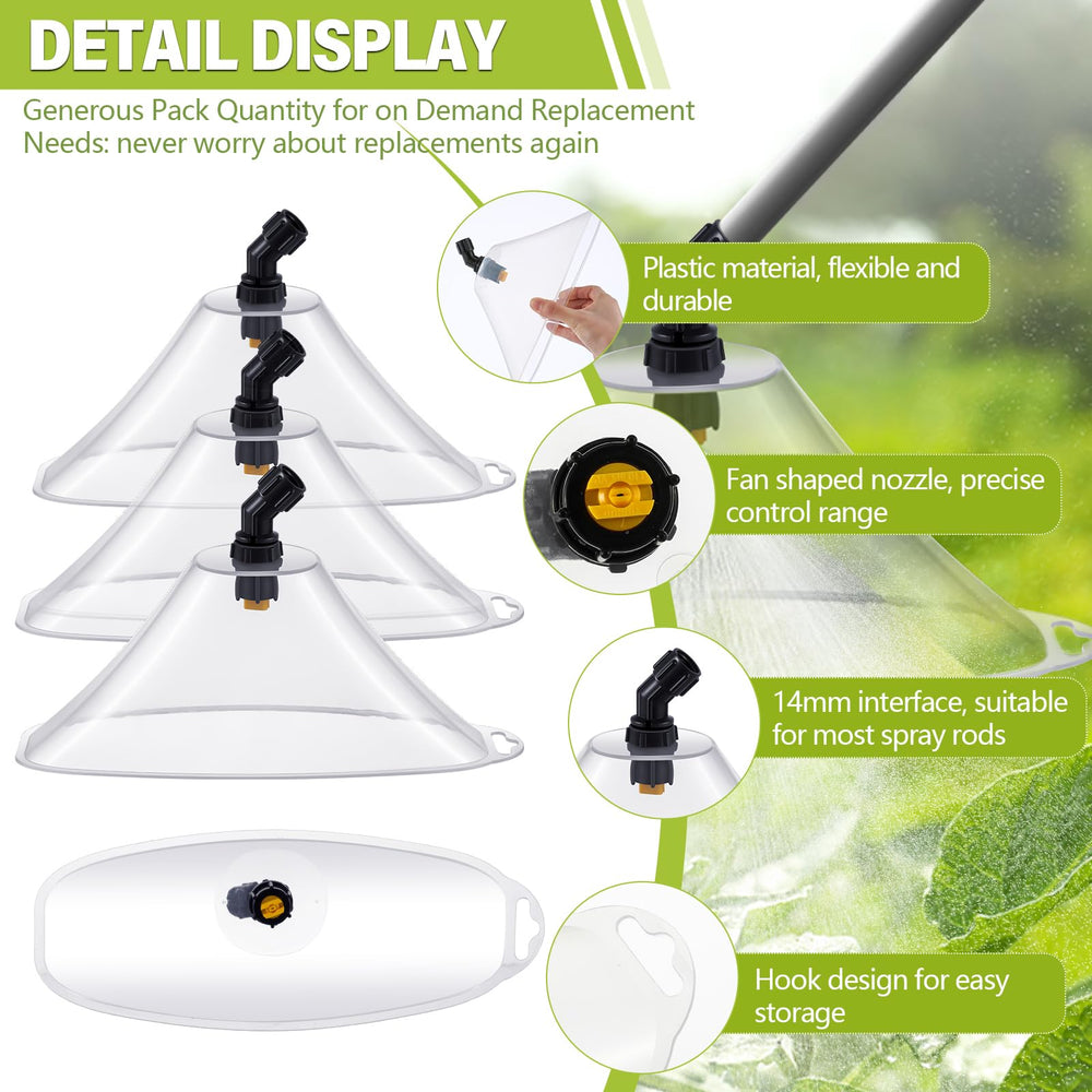 Rossesay profile of flat nozzle shape, reduces airborne droplets and limits drift