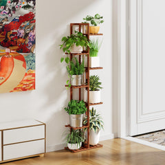ROSSNY placed in a living room corner displaying greenery and saving floor space benefit