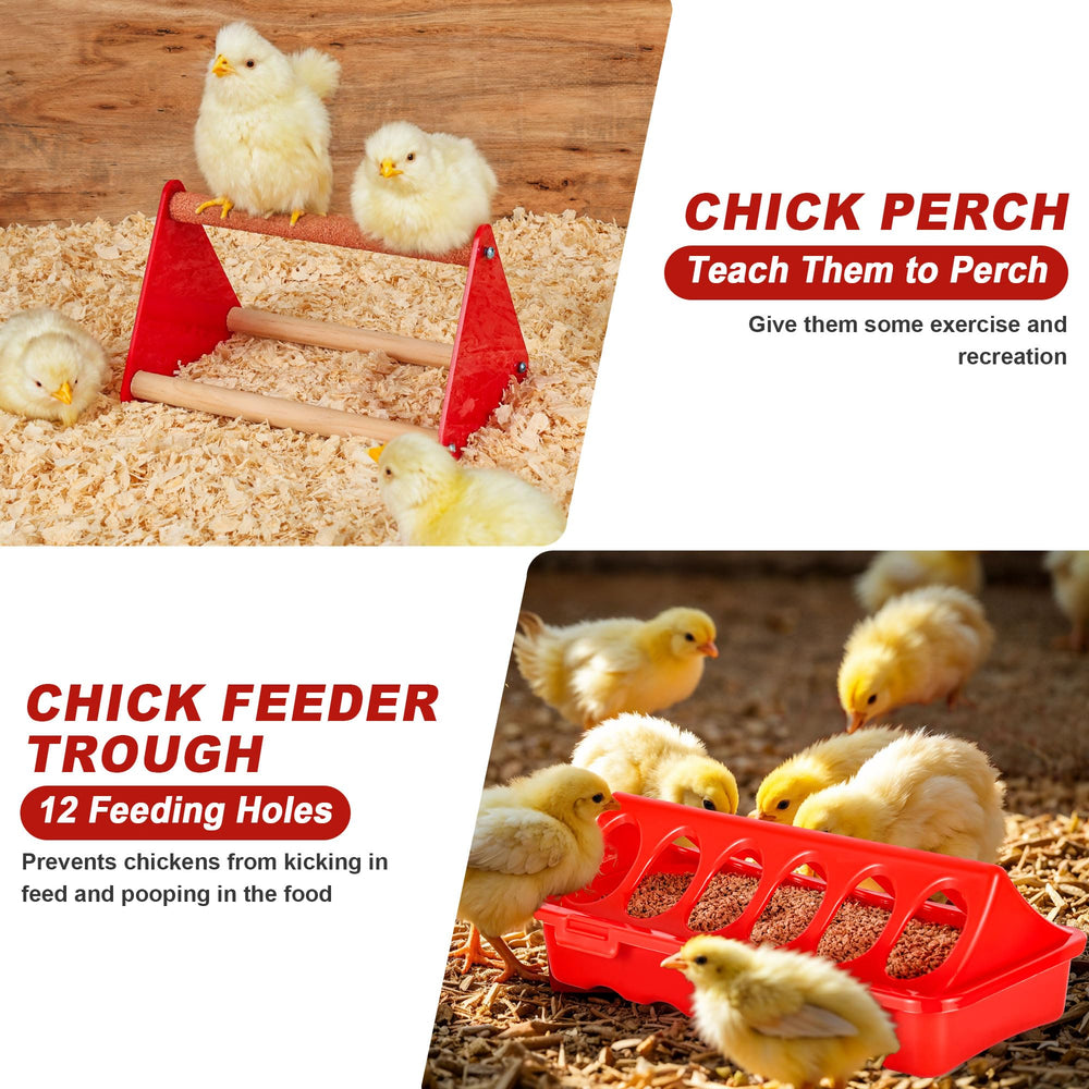 ROSTIUTE chick perch detail with screws and support showing sturdiness