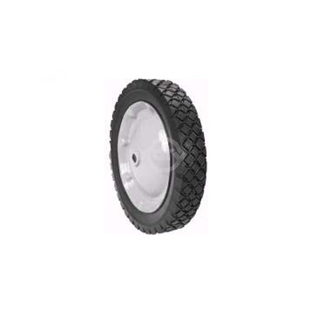 Rotary 8962 front view painted gray steel wheel showing hub and tread for reliable replacement