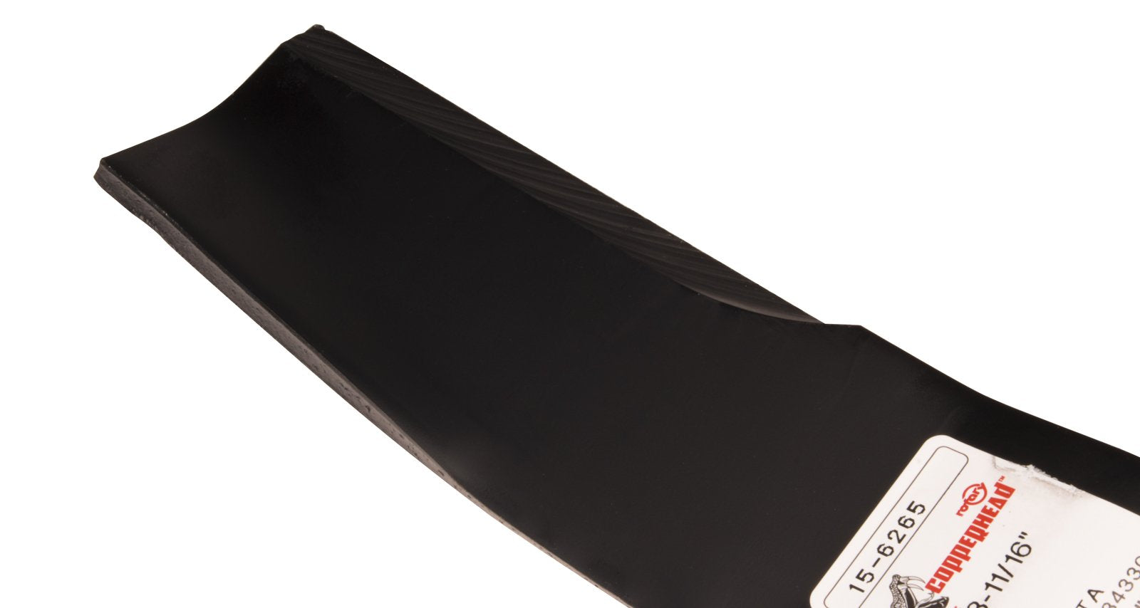 Rotary blade beside ruler showing 18 11/16 inch diagonal length