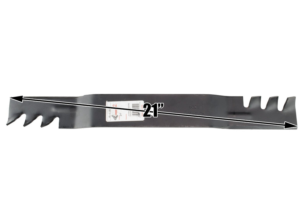 Rotary Copperhead beside measuring tape showing 42-inch deck compatibility