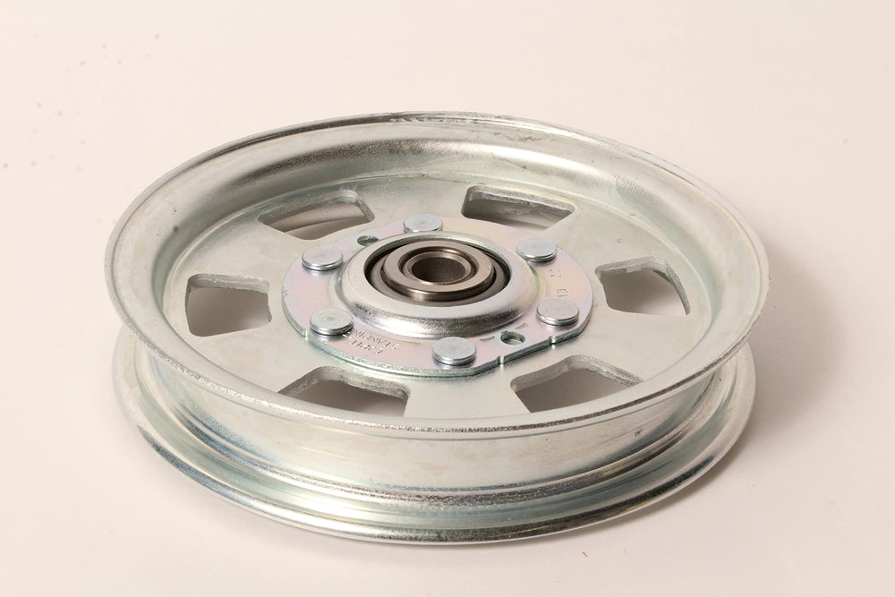 Rotary pulley mounted on bench ready for install, showing preassembled benefit