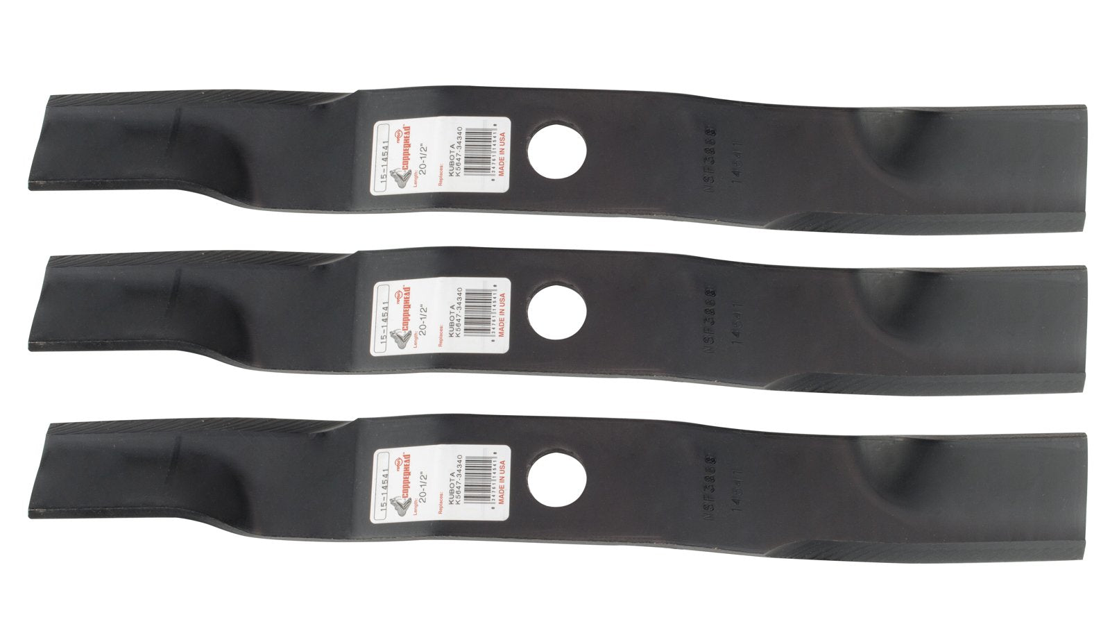 Rotary three-blade pack front view showing compatibility and correct fit