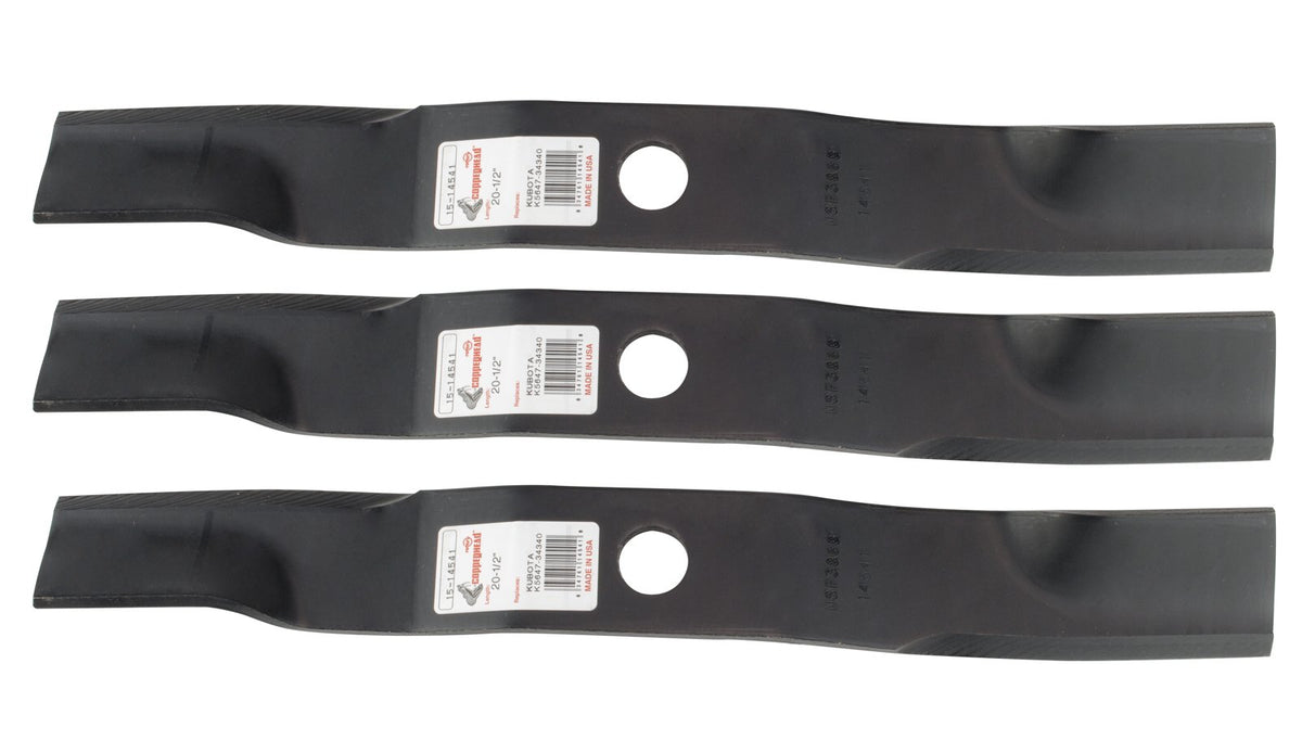Rotary three-blade pack front view showing compatibility and correct fit