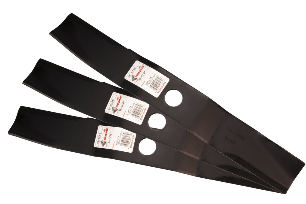 Rotary front view of three-pack blades showing full set and fit