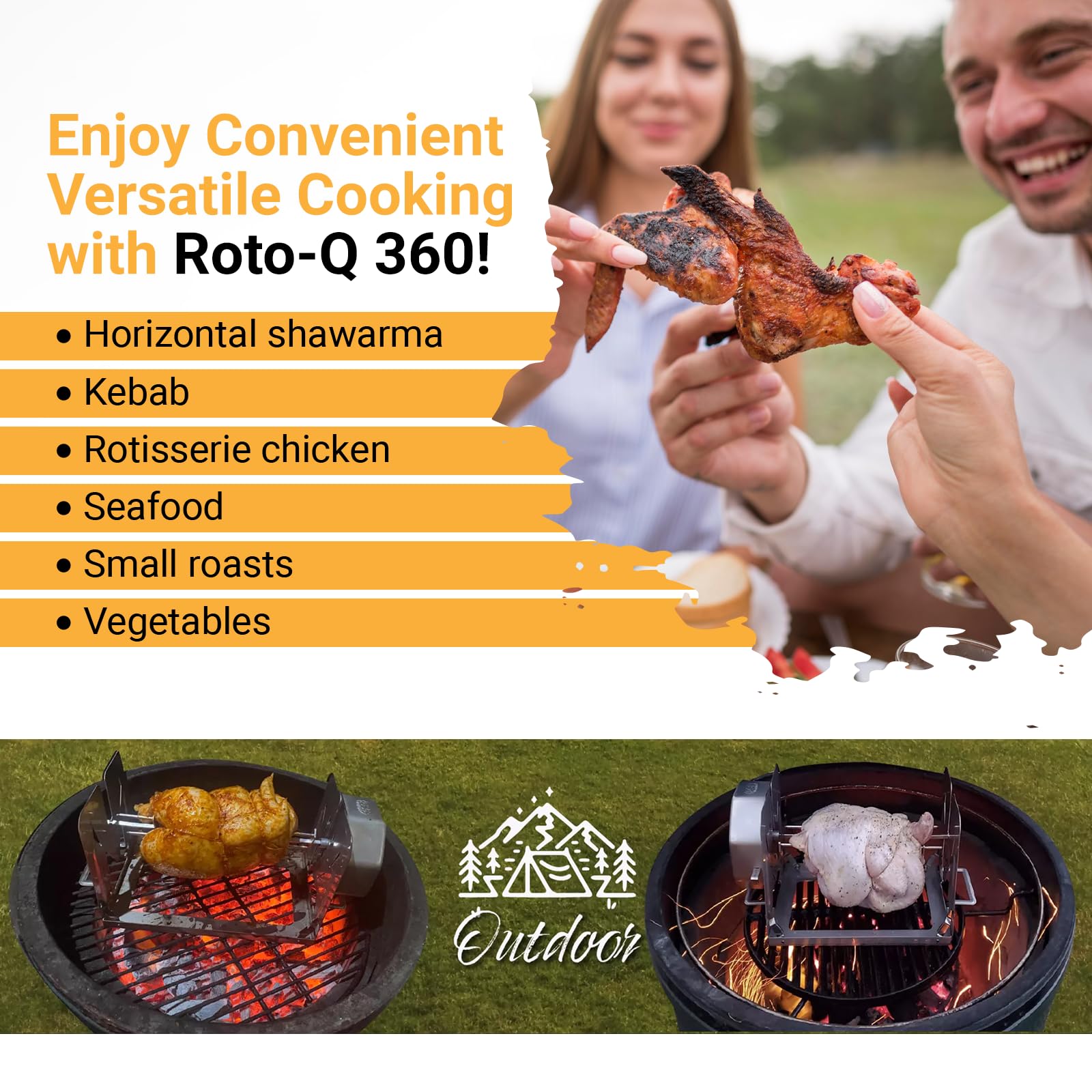 ROTO-Q 360 wind-up mechanism detail highlighting cordless reliable rotation benefit