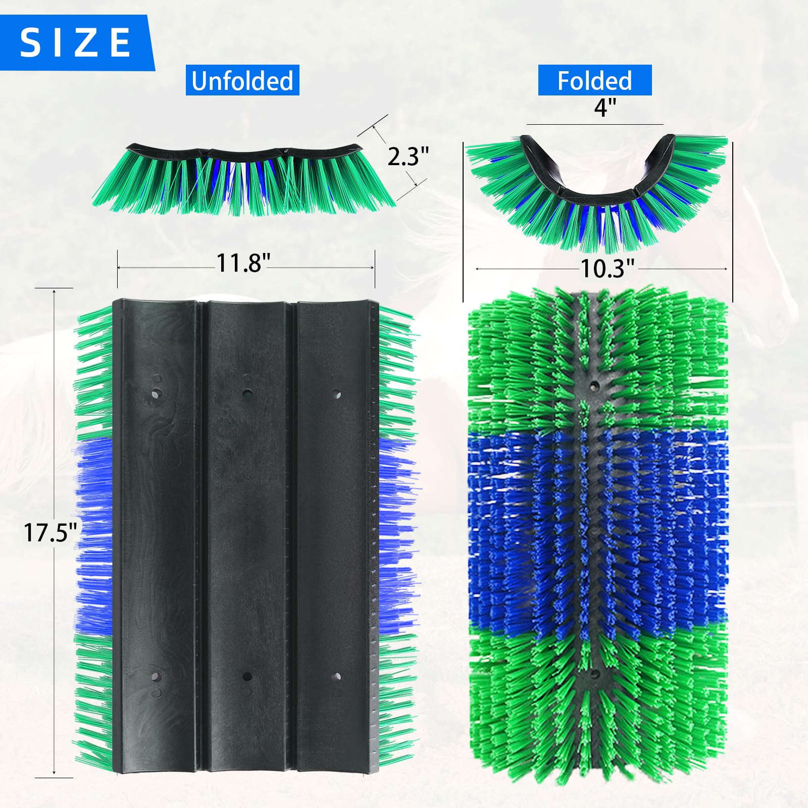 Rouisxue close-up of nylon bristles showing gentle effective grooming
