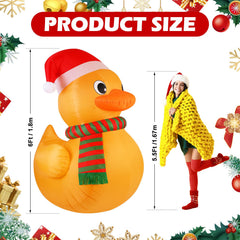 RoundFunny duck LED closeup highlighting lights for bright nighttime visibility