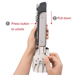 ROXON tools spread displaying spatula, fork, tongs and knife functions