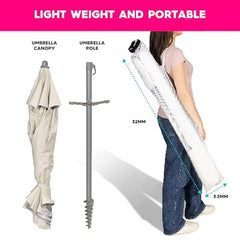Roxy auger anchor screwed into sand for wind-resistant stability