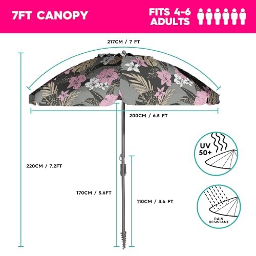 Roxy umbrella packed in carry bag with shoulder strap for portability