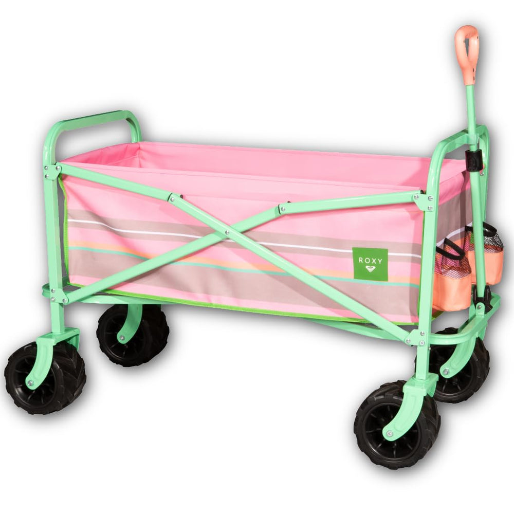 Roxy wagon front view showing roomy cargo and sturdy wheels for easy hauling
