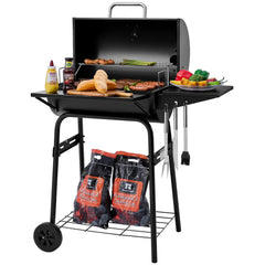 Royal Gourmet front view showing full grill and shelves for easy prep