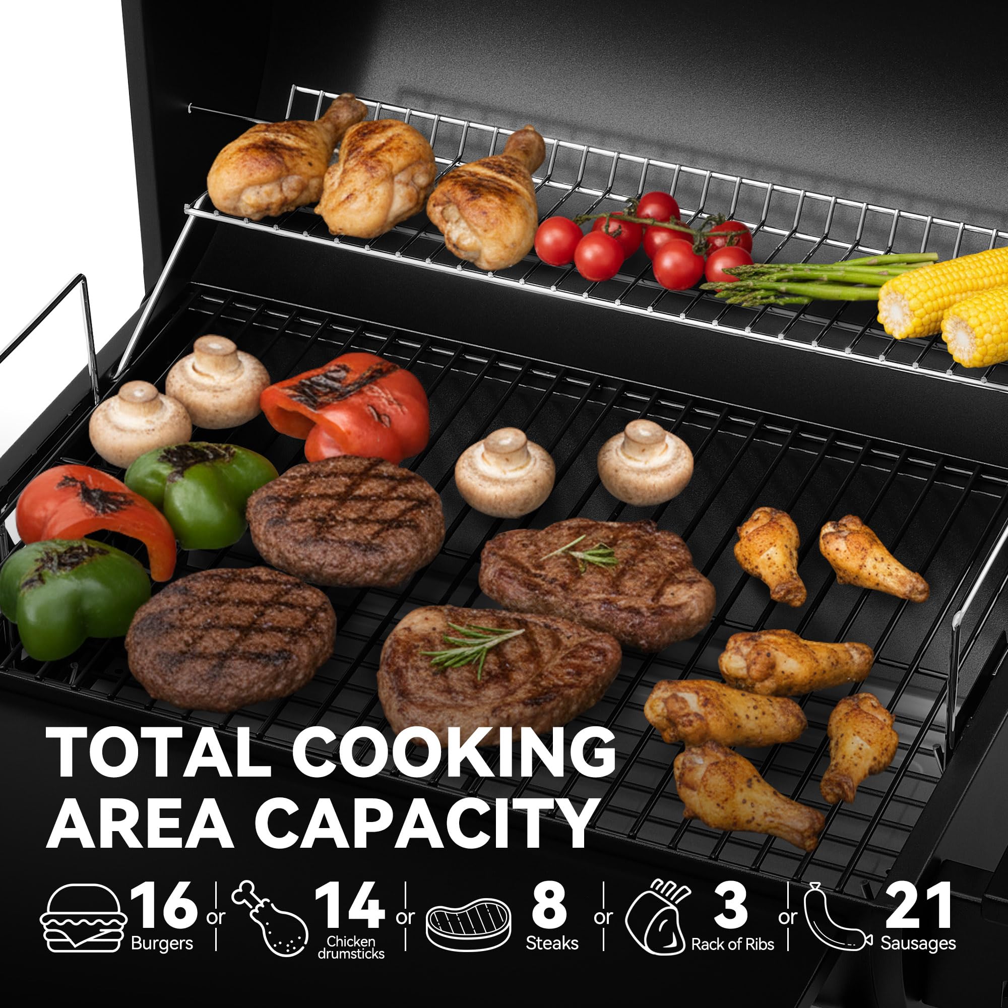 Royal Gourmet side shelf with utensil hooks keeping tools organized