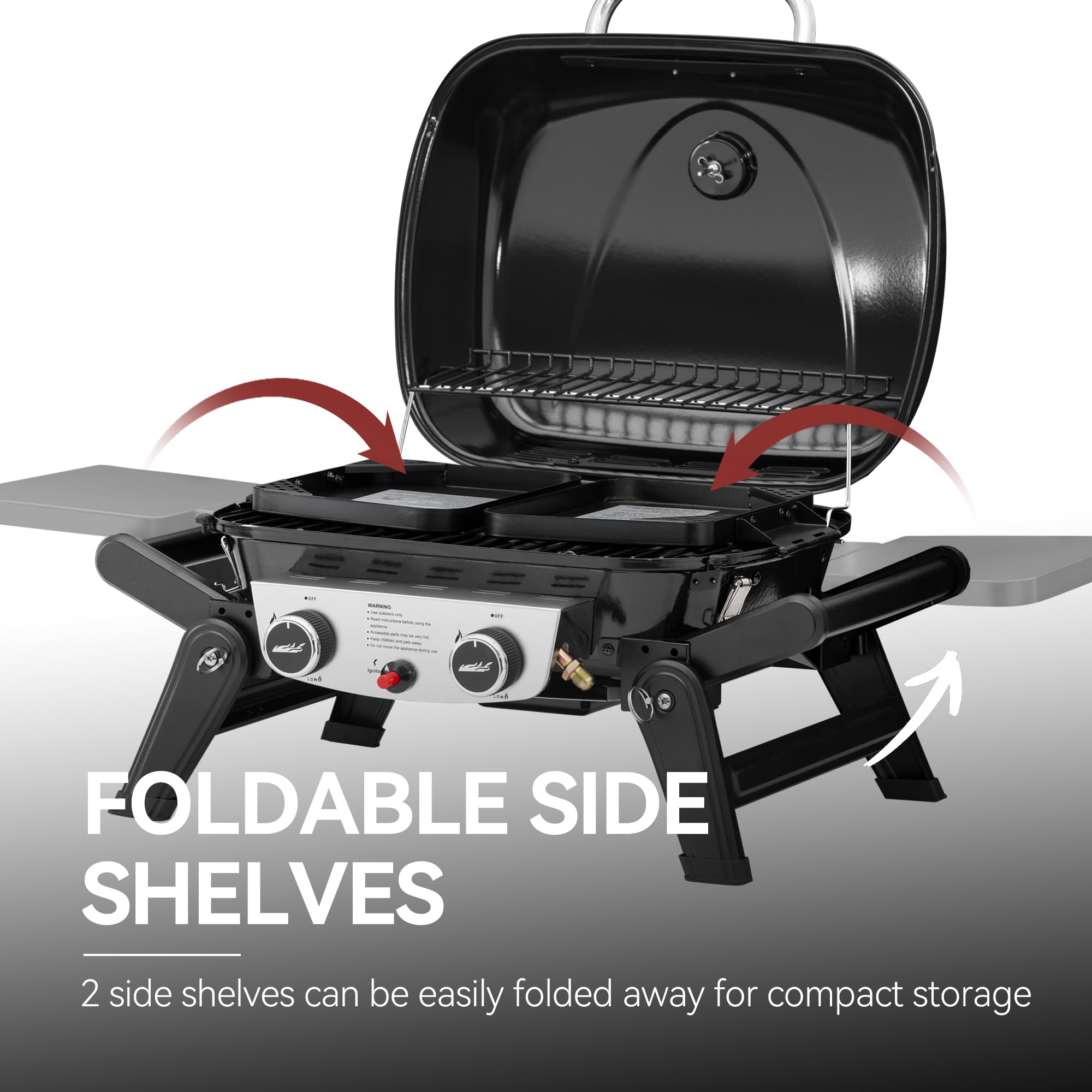 Royal Gourmet cooking surface closeup showing 270 sq. in. grate for even grilling