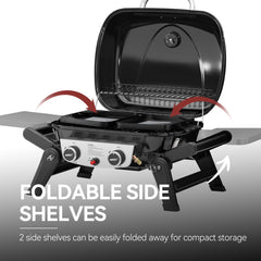 Royal Gourmet cooking surface closeup showing 270 sq. in. grate for even grilling