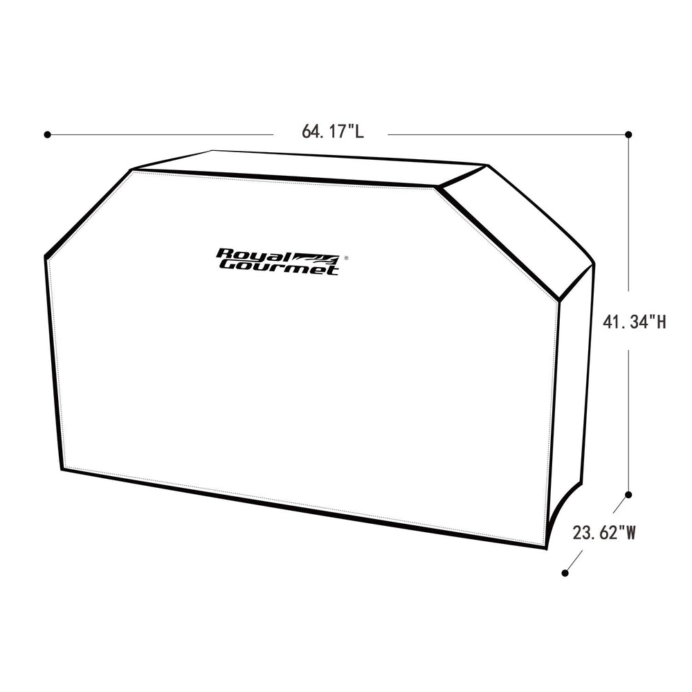 Royal Gourmet cover on grill demonstrating accurate fit and dimension protection