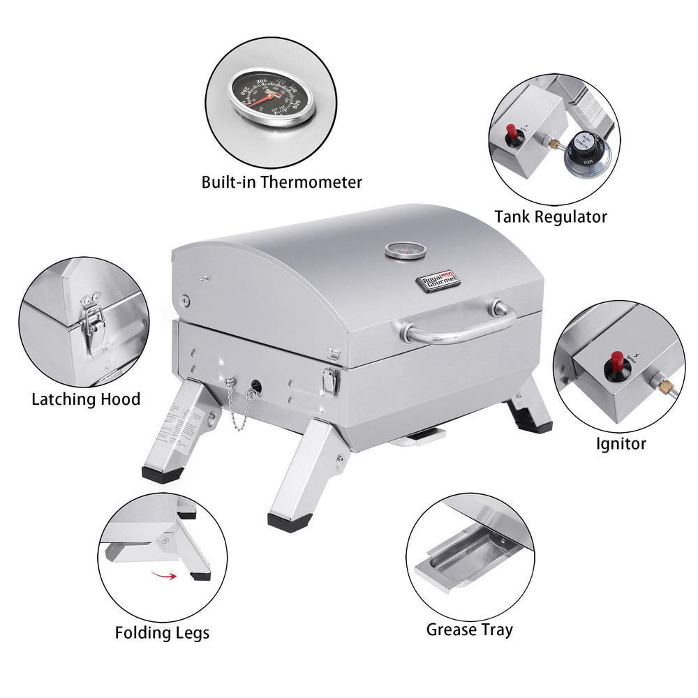 Royal Gourmet cooking in use with steaks and vegetables demonstrating ample capacity benefit