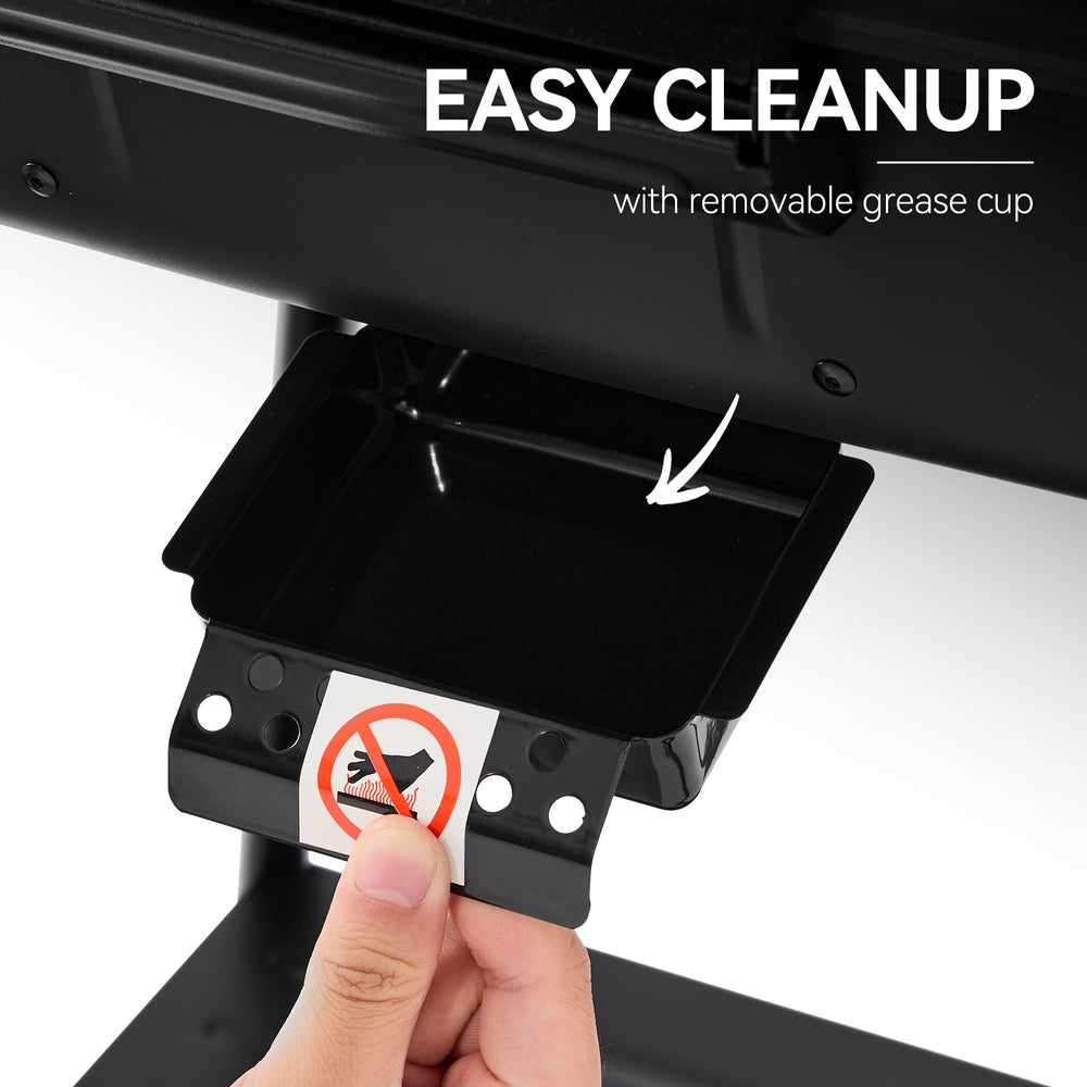 Royal Gourmet bottom shelf storing tools, provides convenient storage and workspace