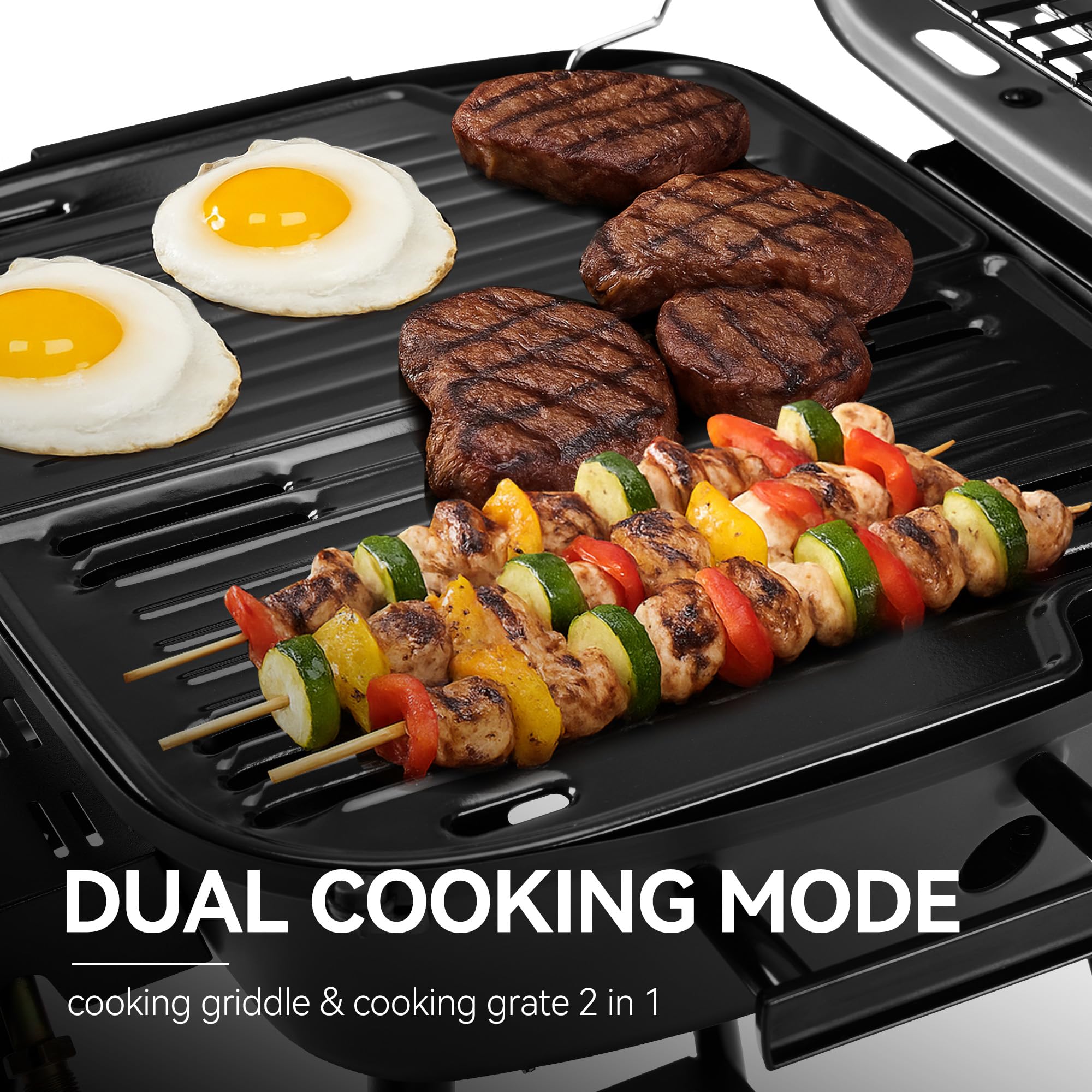Royal Gourmet being carried by dual handles, emphasizes lightweight portability and convenience