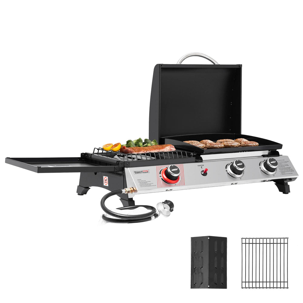 Royal Gourmet PD1305H front view showing control knobs and compact design for versatility
