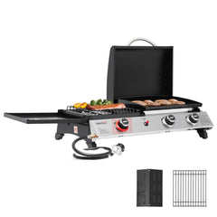 Royal Gourmet PD1305H front view showing control knobs and compact design for versatility